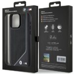 Case BMW BMHMP15X23PUCPK iPhone 15 Pro Max 6.7" black hardcase Perforated Twisted Line MagSaf - imagine 8