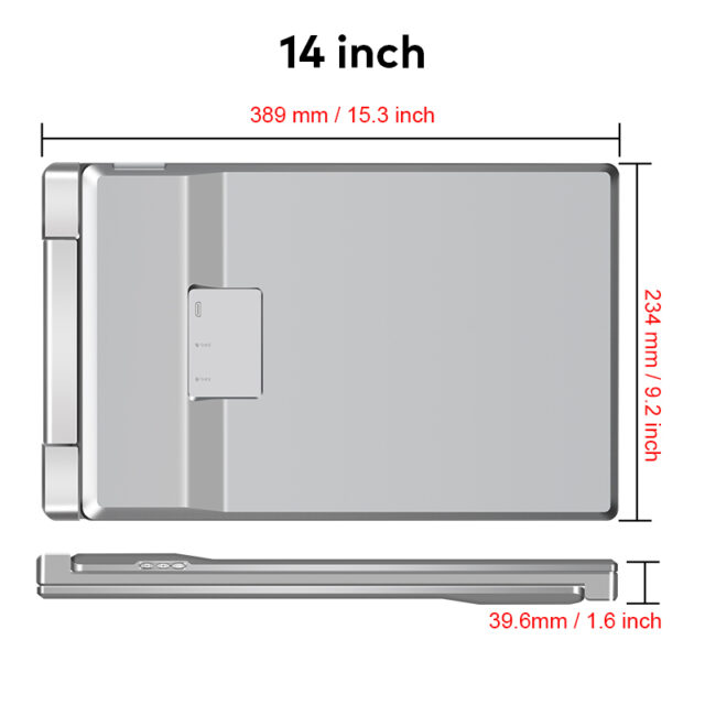 Extralink Smart Life S7 Portable Laptop Monitors 14", 2 Monitors, IPS, 1920x1200 - imagine 3