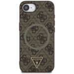 Case Guess 4G Ring Triangle Logo MagSafe for iPhone 16e brown - imagine 3
