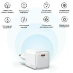 USAMS wall charger 1xUSB-C PD 30W 3A (only head) PD3.0 Fast Charging black X-ron Series CC186TC01 - imagine 6