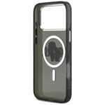 Karl Lagerfeld IML Glitter Karl & Choupette Sketch Logo MagSafe Case for iPhone 17 Pro Max Black - imagine 7
