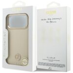 Case Guess Grained Strass Logo MagSafe for iPhone 17 Pro Max beige - imagine 8