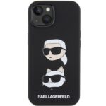 Karl Lagerfeld KLHCP15SSDHKCNK iPhone 15/ 14 / 13 6.1" black Silicone Karl&Choupette Head - imagine 3