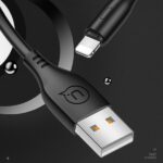 USAMS U18 Lightning 2A Fast Charge Cable 1m black SJ266USB01 (US-SJ266) - imagine 4