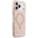 Guess IML 4G Background MagSafe Case for iPhone 17 Pro Max Pink - imagine 4