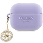Guess GUAP23DSLGHDU AirPods Pro 2 (2022/2023) cover purple 3D Rubber 4G Diamond Charm