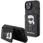 Karl Lagerfeld KLHCP15SSAKKNSCK iPhone 15 / 14 / 13 6.1" black hardcase Saffiano Cardslots and