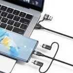 USAMS Cable U85 2xUSB-C/USB/Micro-USB/Lightning 6in1 1.2m 100W PD Fast Charge purple SJ645U - imagine 5