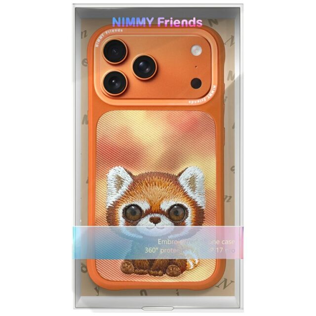 Etui Nimmy Big Eyed Pet 2.0 Raccoon do    iPhone 17 Pro Max pomarańczowy - imagine 7