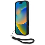 Case Karl Lagerfeld Quilted Initial Logo & Chain Strap for iPhone 16 black - imagine 4