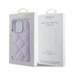 Guess GUHCP16XPSQSQSU iPhone 16 Pro Max 6.9" light purple hardcase Quilted Metal Logo - imagine 8