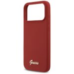 Case Guess Silicone Script Metal Logo MagSafe for iPhone 17 Pro Max magenta - imagine 6