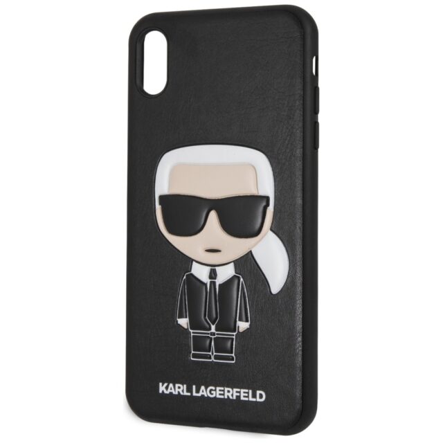 Karl Lagerfeld KLHCI65IKPUBK iPhone Xs Max hardcase black Iconic Karl Embossed - imagine 3