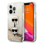 Karl Lagerfeld KLHCP13XKICGLD iPhone 13 Pro Max 6,7" gold hardcase Liquid Glitter Karl&Choupett