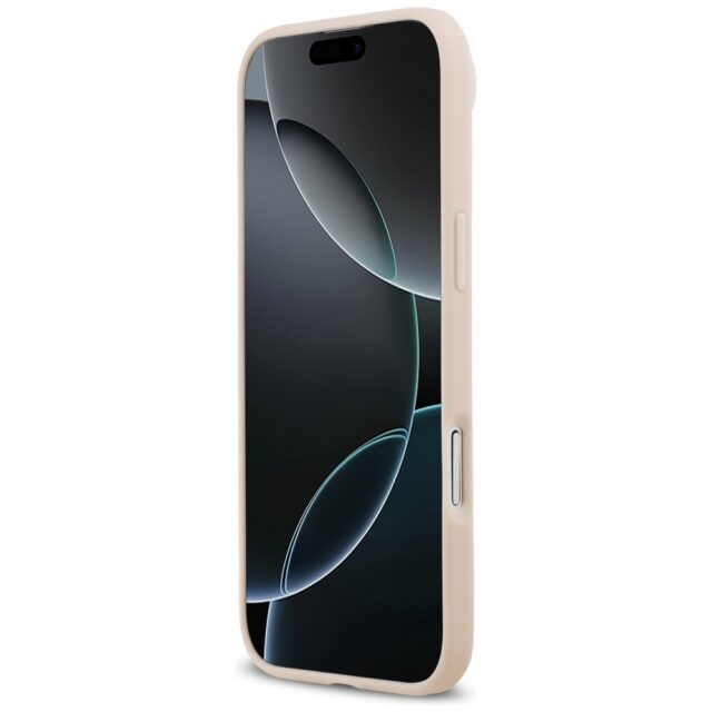 Guess Grained Flowers Classic Logo MagSafe Case for iPhone Air Pink - imagine 5