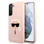 Karl Lagerfeld KLHCS22MSLKHPI S22+ S906 pink hardcase Silicone Karl`s Head