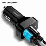 USAMS Car Charger 2xUSB C13 2.1A black (only head) CC87TC01 - imagine 2