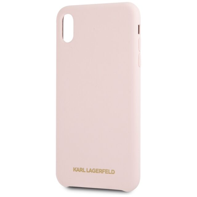 Karl Lagerfeld KLHCI65SLLPG iPhone Xs Max hardcase light pink Silicone - imagine 3