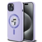 Karl Lagerfeld KLHMP15SSCMKCRHU iPhone 15 6.1" purple hardcase Silicone Karl&Choupette Heads Ring