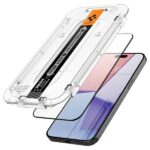 Spigen Glas.TR FC iPhone 15 Pro Max 6.7" "EZ FIT" 2 pcs tempered glass black frame AGL06873 - imagine 3