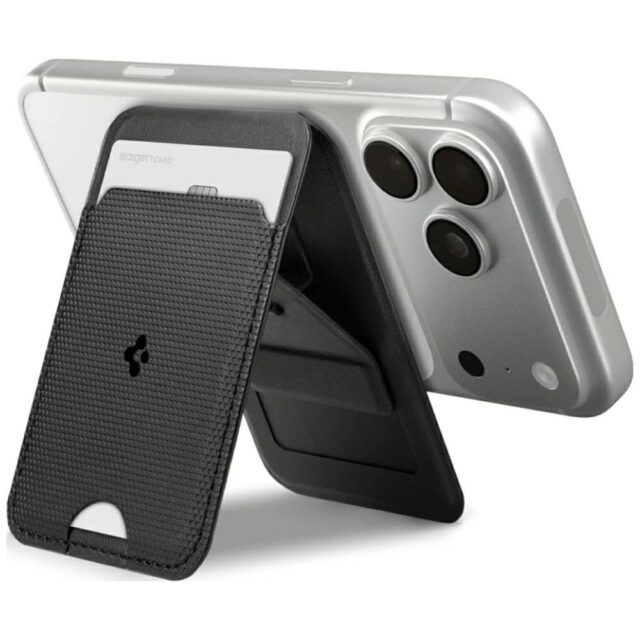 Magnetyczny portfel Spigen S314-1 Slim    Fold Tripod MagSafe czarny - imagine 10