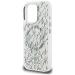 Case Karl Lagerfeld IML Karl Script Pattern MagSafe for iPhone 16 Pro Max white - imagine 6