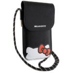 Hello Kitty HKOWBPSCKEK Black Leather Handbag with Hiding Kitty Cord - imagine 3