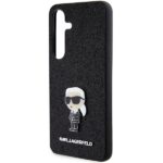 Karl Lagerfeld KLHCS24SGKNPSK S24 S921 black hardcase Fixed Glitter Ikonik Logo Metal Pin - imagine 6