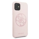 Guess GUHCN61LS4GLP iPhone 11 6,1 / Xrlight pink hard case Silicone 4G Tone On Tone - imagine 5