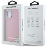 Case Karl Lagerfeld FW Metal Plate MagSafe for iPhone 15 pink - imagine 8