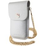 Hello Kitty HKOWBPGHDLMS Silver Leather Handbag with Metal Logo and Chain - imagine 4