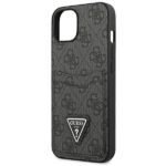 Guess GUHCP13MP4TPK iPhone 13 / 14 / 15 6.1" black hardcase 4G Triangle Logo Cardslot - imagine 6