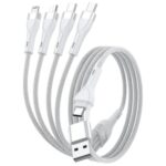 Kabel USB-C/USB-A 4smarts 4w1 1.2m biały - imagine 2