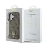 Guess GUHCP16MP4TDPW iPhone 16 Plus 6.7" brown hardcase Leather 4G Triangle Strass MagSafe - imagine 8