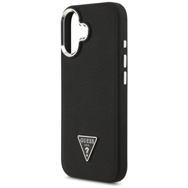 Guess Grained Triangle Logo MagSafe case for iPhone 17 black - imagine 6