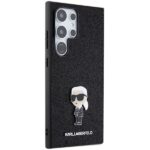 Karl Lagerfeld KLHCS24LGKNPSK S24 Ultra S928 black hardcase Fixed Glitter Ikonik Logo Metal Pi - imagine 4