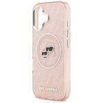Karl Lagerfeld IML Glitter Karl & Choupette Heads Logo MagSafe Case for iPhone 17 Pink - imagine 6