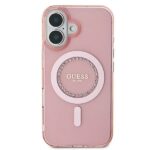Guess GUHMP16MPFTDTEP iPhone 16 Plus 6.7" pink hardcase IML Rhinestones MagSafe - imagine 3