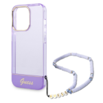 Guess GUHCP14XHGCOHU iPhone 14 Pro Max 6,7" purple hardcase Translucent Pearl Strap - imagine 5