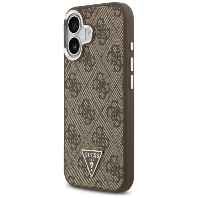 Case Guess 4G Triangle Logo MagSafe for iPhone 17 brown - imagine 2