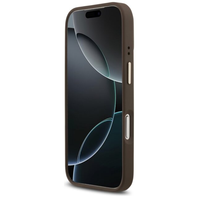 Case Guess 4G Strass Logo MagSafe for iPhone 17 Pro brown - imagine 5