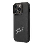 Karl Lagerfeld KLHCP14XCSSK iPhone 14 Pro Max 6,7" hardcase black Signature Logo Cardslot - imagine 3