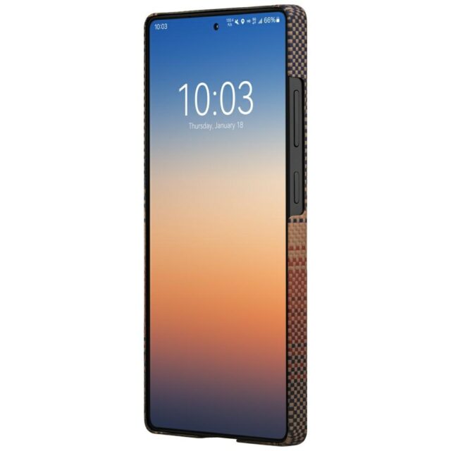 Case PITAKA Moonrise Tactile Woven MagSafe for Samsung Galaxy S25 Ultra sunset - imagine 7