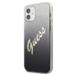 Guess GUHCP12SPCUGLSBK iPhone 12 mini 5,4" black hardcase Glitter Gradient Script - imagine 2