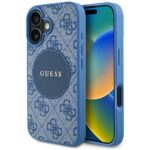 Case Guess 4G Circle Classic Logo MagSafe for iPhone 16 blue