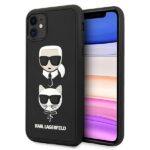 Karl Lagerfeld KLHCN61IK3DKC iPhone 11 6,1" / Xr black hardcase 3D Rubber Karl`s&Choupette