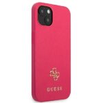 Guess GUHCP13SPS4MF iPhone 13 mini 5,4" pink hardcase Saffiano 4G Small Metal Logo - imagine 4