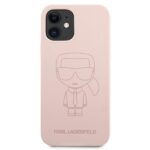 Karl Lagerfeld KLHCP12SSILTTPI iPhone12 mini 5,4" Silicone Ikonik Outline pink - imagine 3
