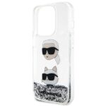 Karl Lagerfeld KLHCP14XLDHKCNS iPhone 14 Pro Max 6.7" silver hardcase Liquid Glitter Karl & C - imagine 6