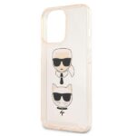 Karl Lagerfeld KLHCP13XKCTUGLGO iPhone 13 Pro Max 6,7" gold hardcase Glitter Karl`s & Choupette - imagine 6